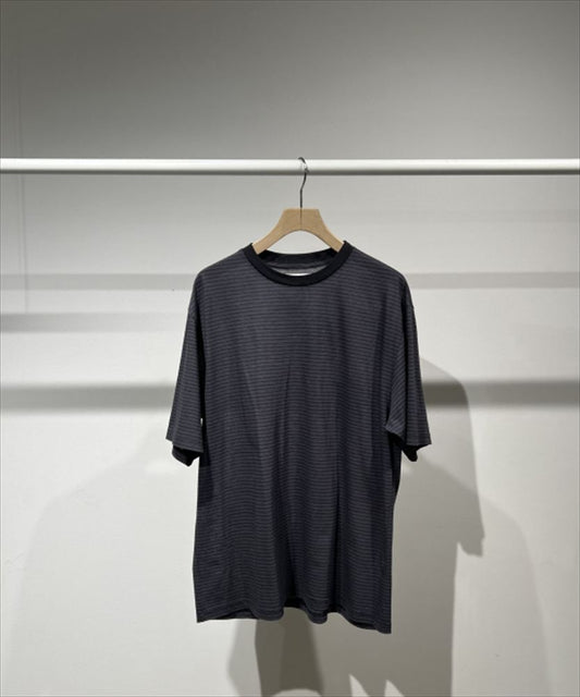  CREW NECK TEE ORGANIC COTTON HIGH TWIST BORDER  