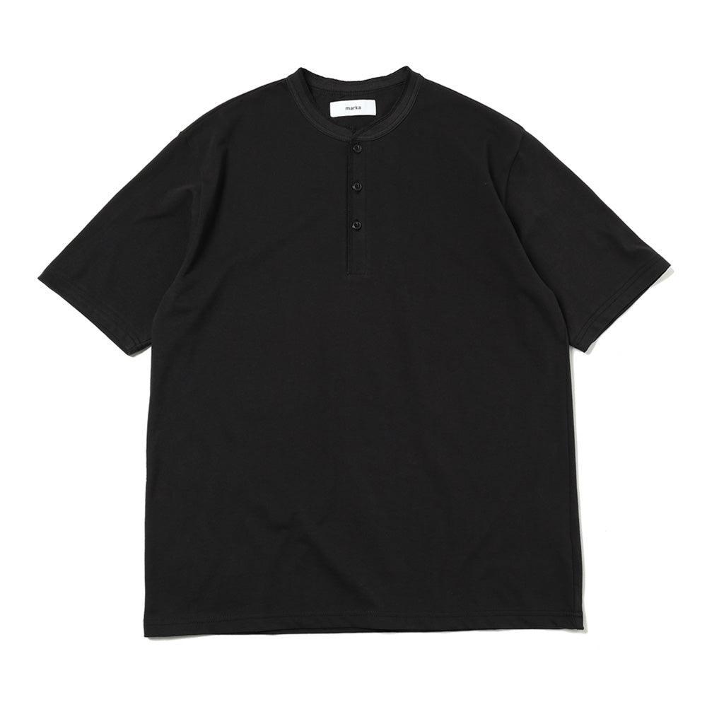 HENLEY NECK TEE ORGANIC COTTON OPEN END YARN