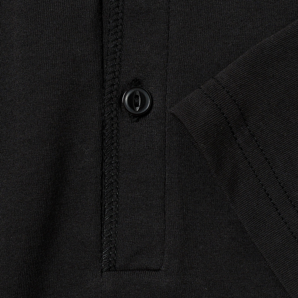 HENLEY NECK TEE ORGANIC COTTON OPEN END YARN