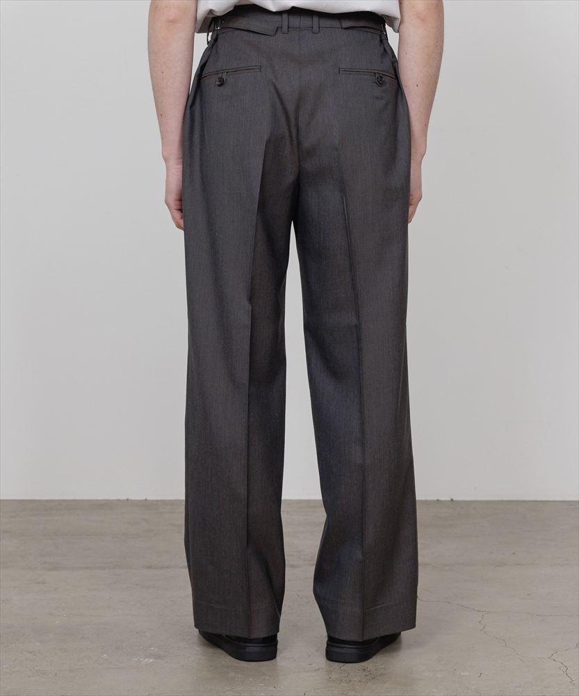 REGULAR FIT STRAIGHT TROUSERS 2/60 WOOL TROPICAL MELANGE