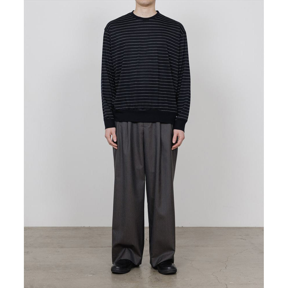 CREW NECK L/S TEE SUPER120s WASHABLE WOOL JERSEY