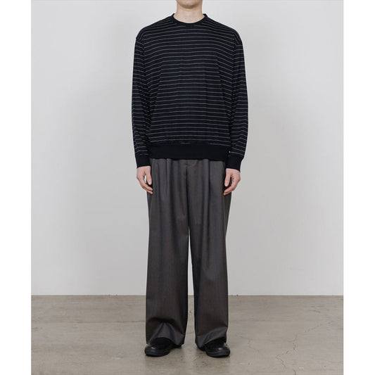  CREW NECK L/S TEE SUPER120s WASHABLE WOOL JERSEY  