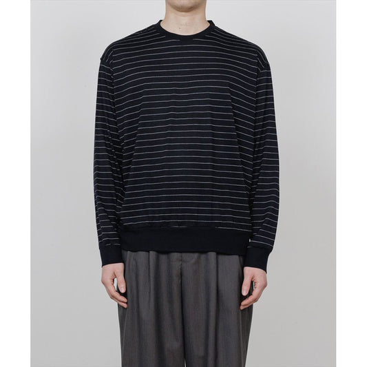  CREW NECK L/S TEE SUPER120s WASHABLE WOOL JERSEY  