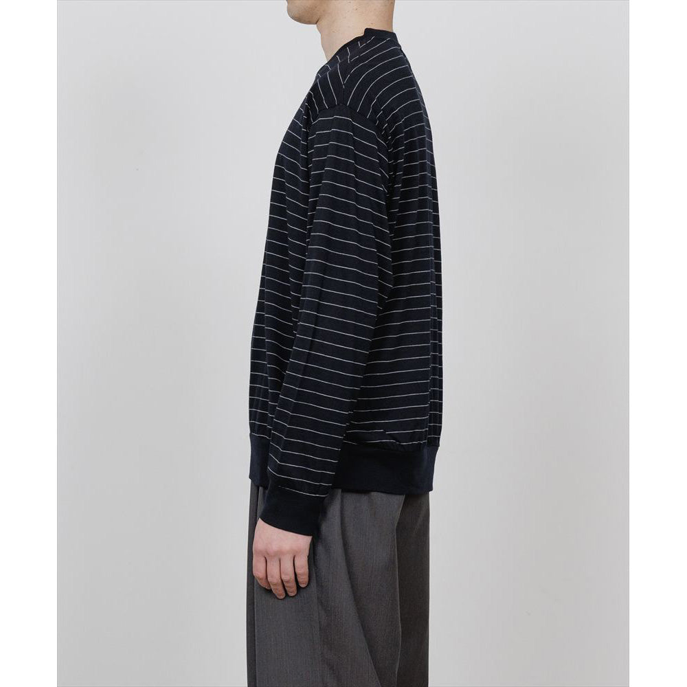 CREW NECK L/S TEE SUPER120s WASHABLE WOOL JERSEY