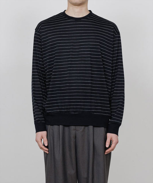  CREW NECK L/S TEE SUPER120s WASHABLE WOOL JERSEY  