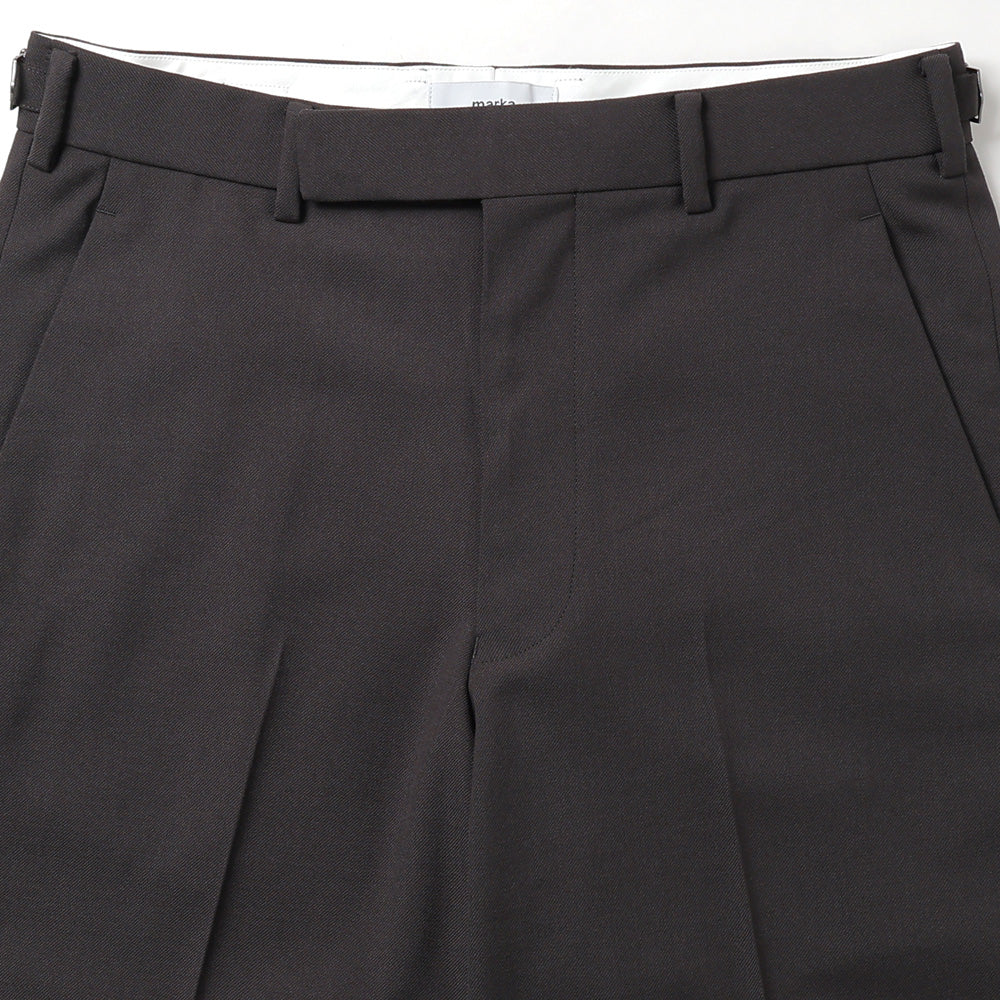 REGULAR FIT STRAIGHT TROUSERS RECYCLED POLYESTER WOOL GABARDINE
