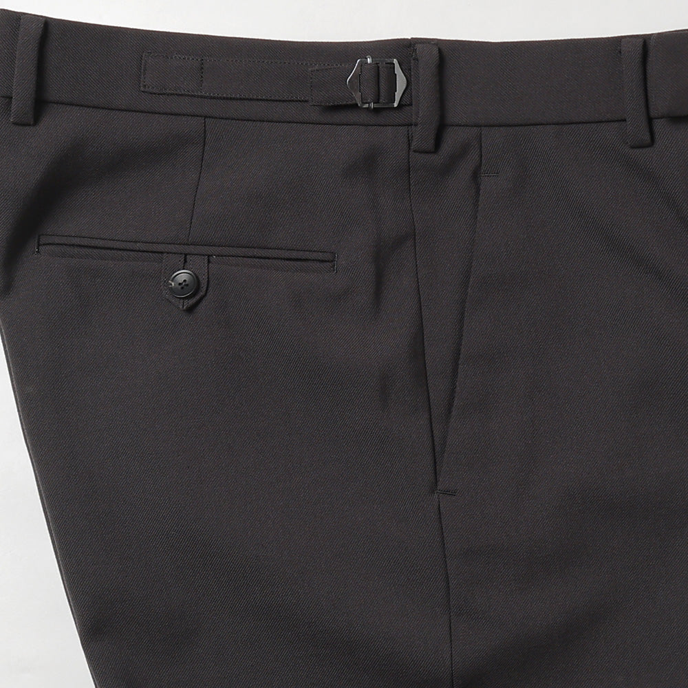 REGULAR FIT STRAIGHT TROUSERS RECYCLED POLYESTER WOOL GABARDINE