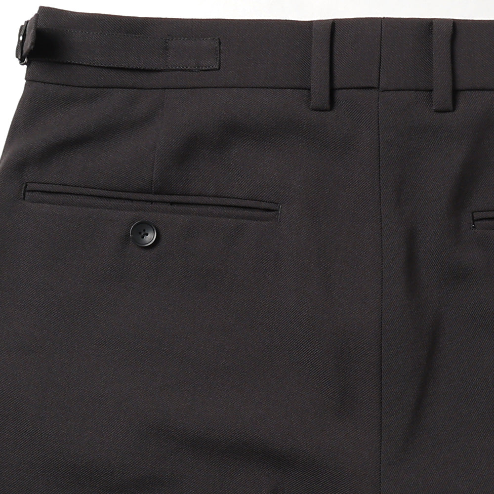 REGULAR FIT STRAIGHT TROUSERS RECYCLED POLYESTER WOOL GABARDINE