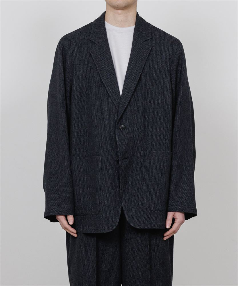 STROLL AROUND JACKET TUMBLED WOOL SERGE