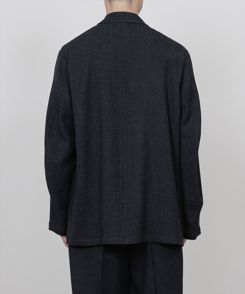STROLL AROUND JACKET TUMBLED WOOL SERGE