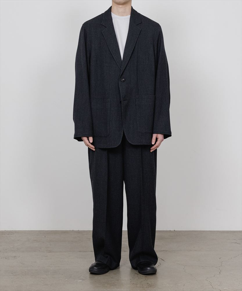 STROLL AROUND JACKET TUMBLED WOOL SERGE