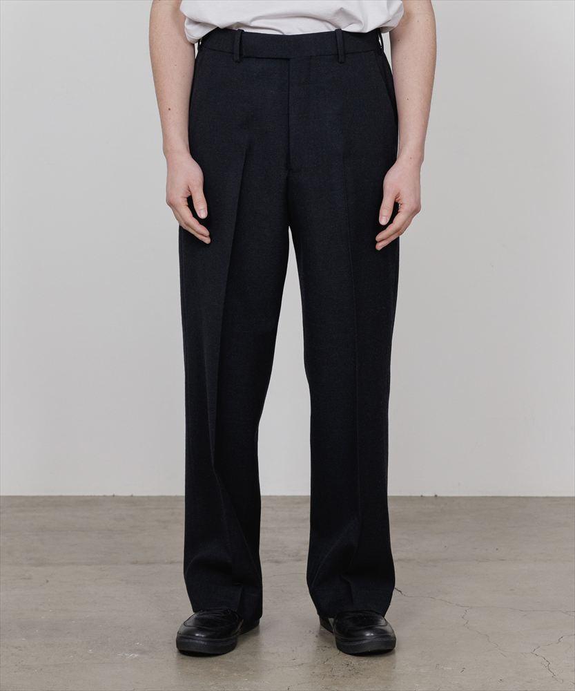 REGULAR FIT STRAIGHT TROUSERS TUMBLED WOOL SERGE