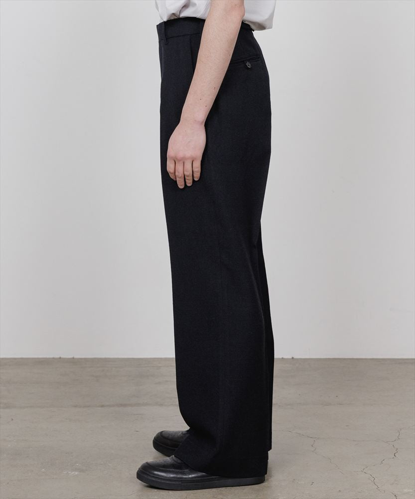 REGULAR FIT STRAIGHT TROUSERS TUMBLED WOOL SERGE