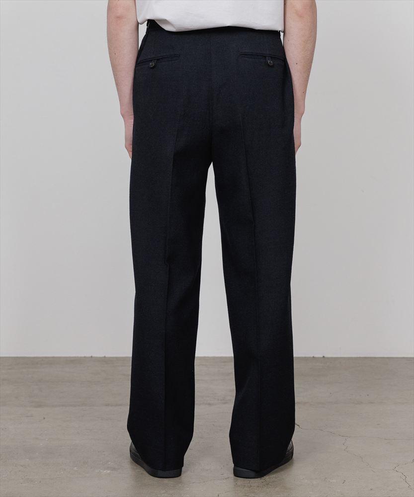 REGULAR FIT STRAIGHT TROUSERS TUMBLED WOOL SERGE