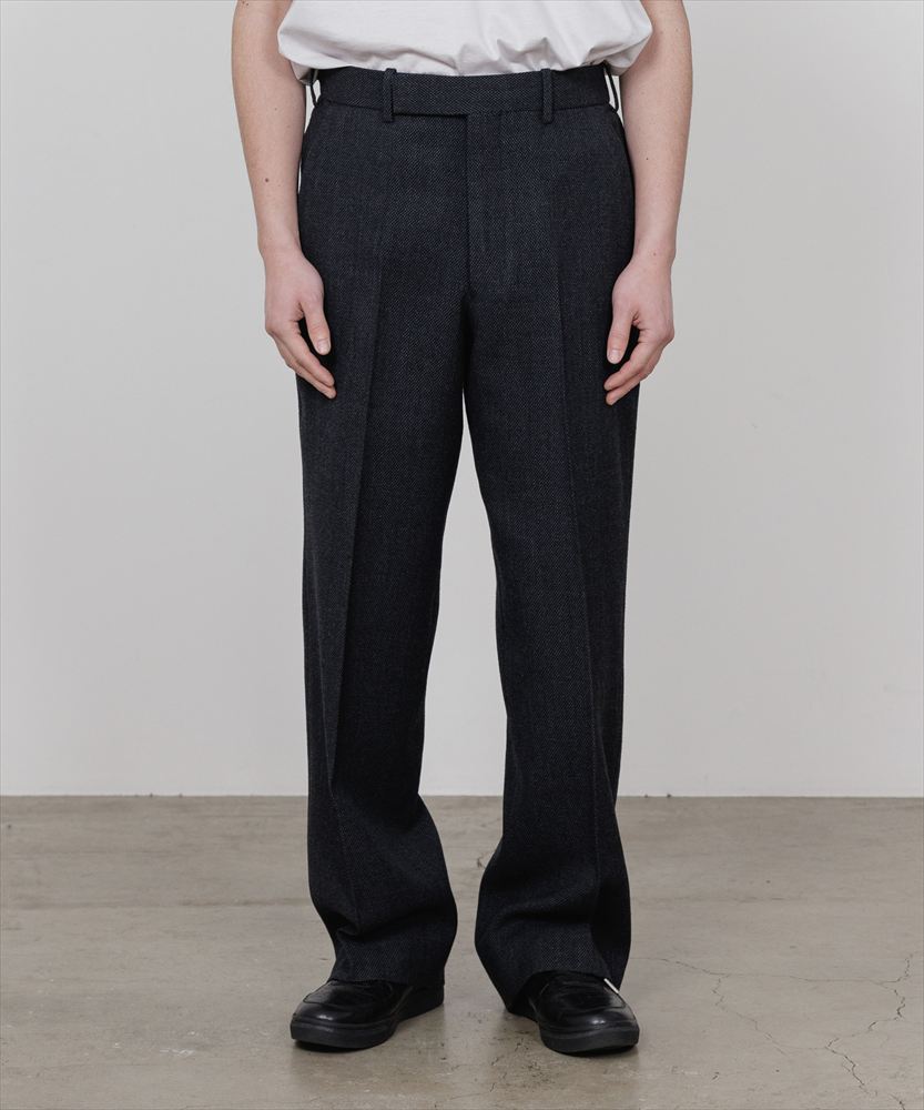 REGULAR FIT STRAIGHT TROUSERS TUMBLED WOOL SERGE