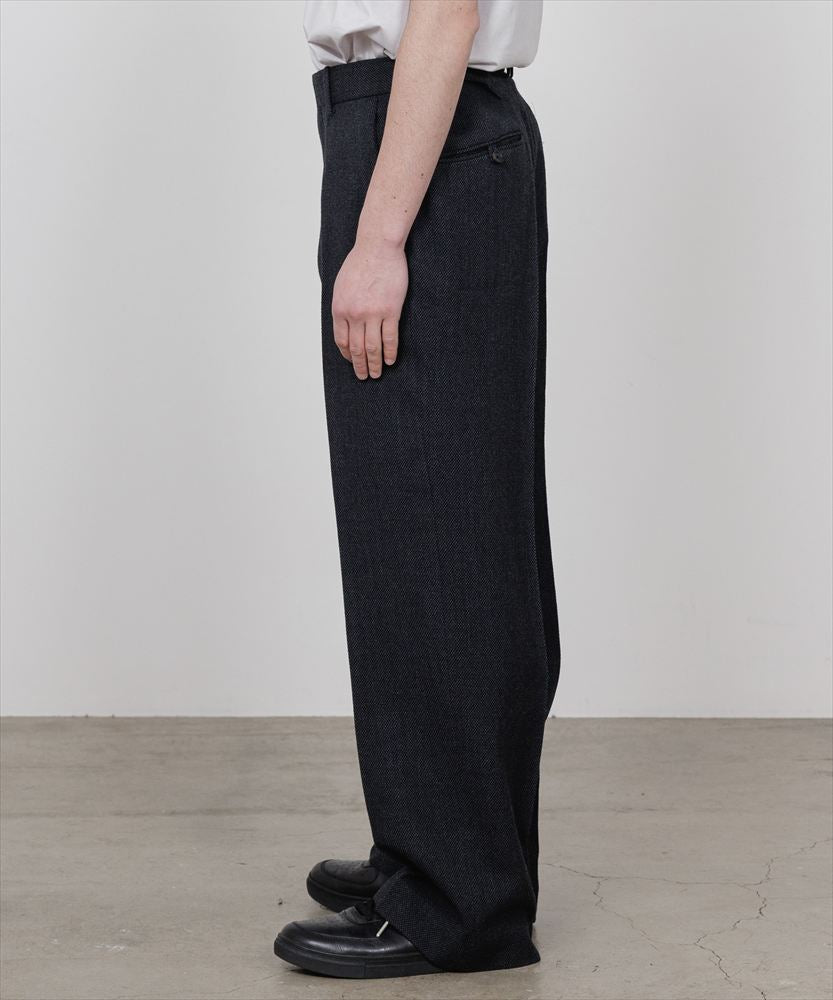 REGULAR FIT STRAIGHT TROUSERS TUMBLED WOOL SERGE