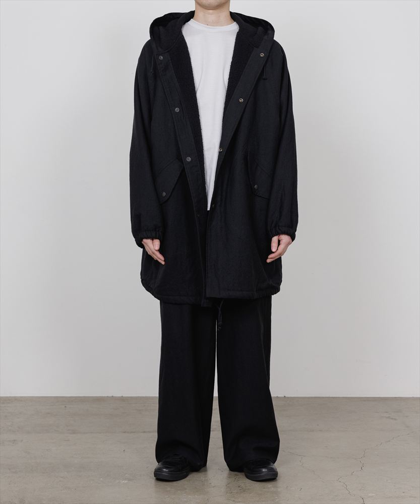 MILITARY PARKA WOOL LINEN MOLESKIN
