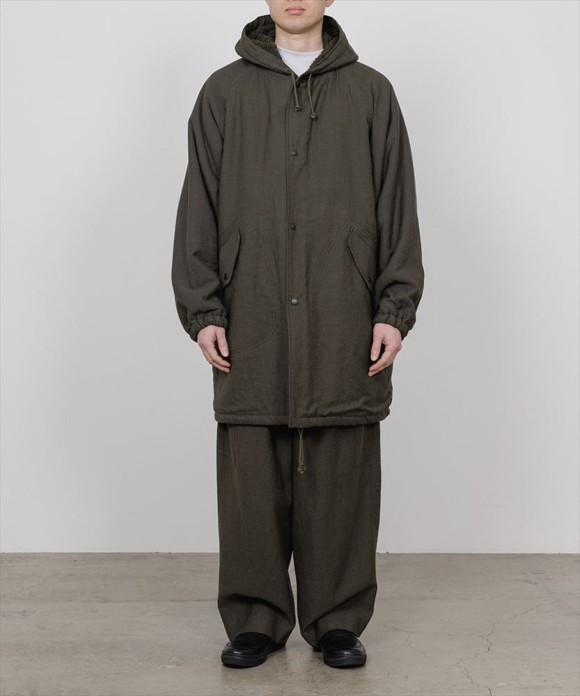 MILITARY PARKA WOOL LINEN MOLESKIN