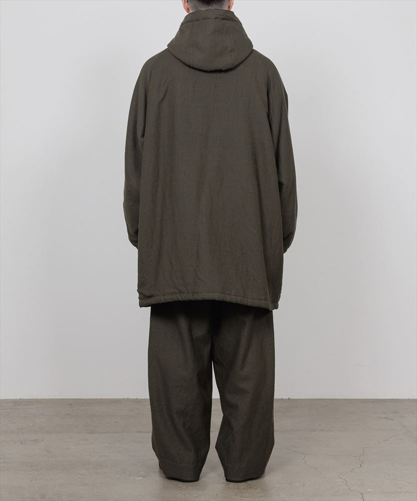 MILITARY PARKA WOOL LINEN MOLESKIN