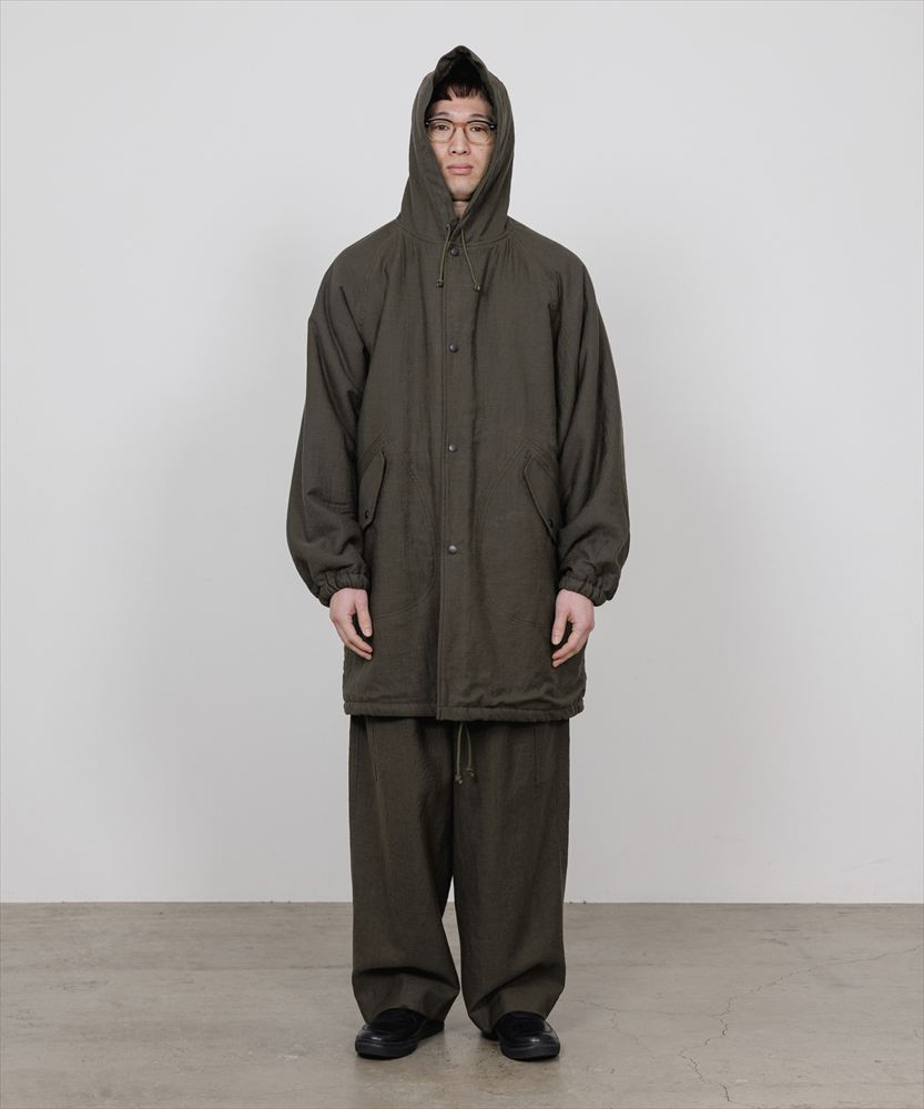 MILITARY PARKA WOOL LINEN MOLESKIN