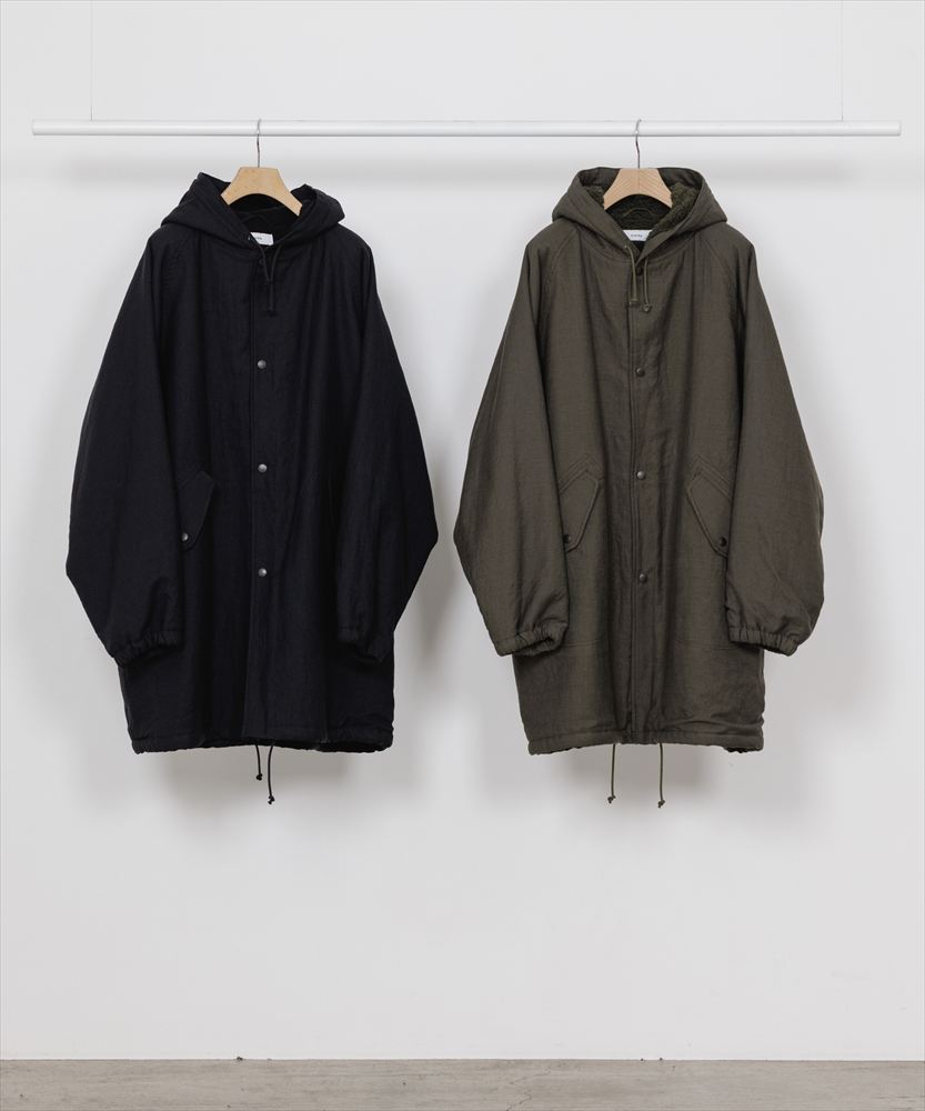 MILITARY PARKA WOOL LINEN MOLESKIN