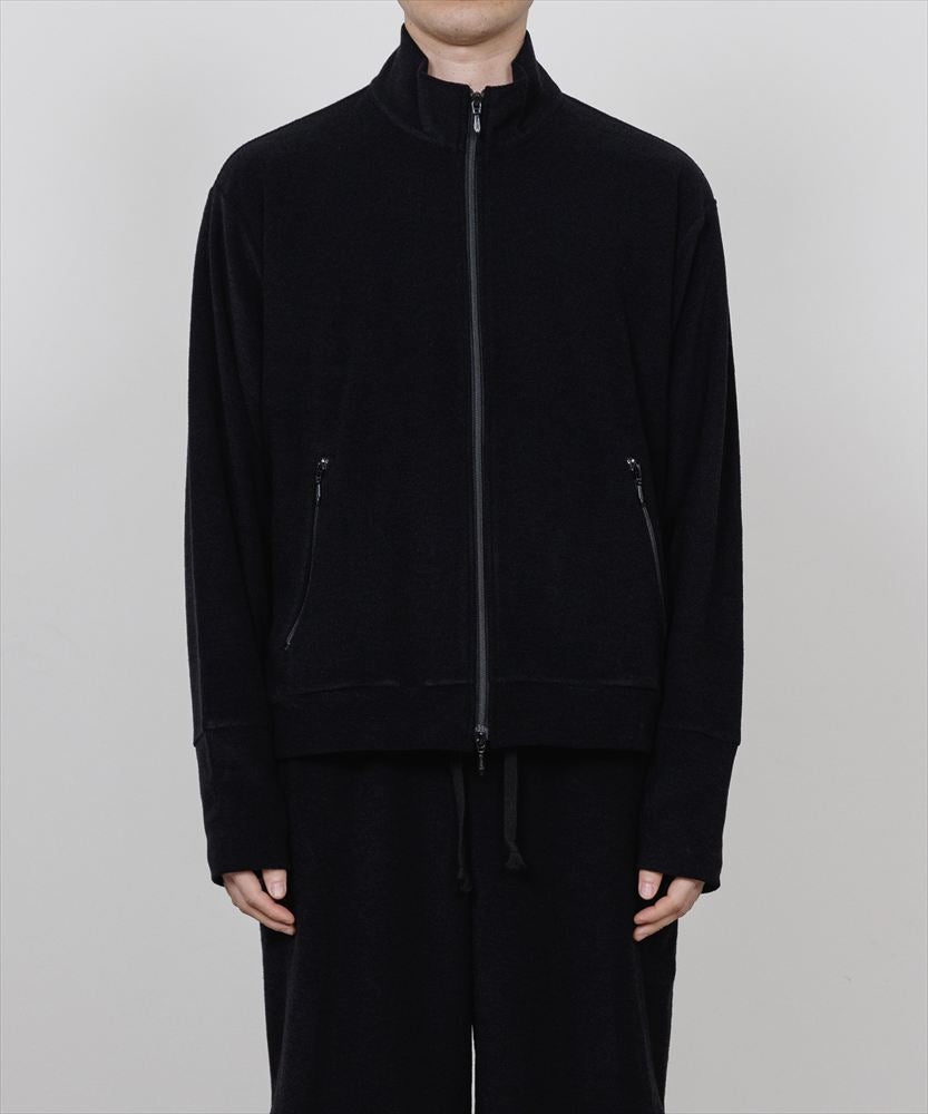 TRACK JACKET SUPER140s WASHABLE WOOL PILE KNIT