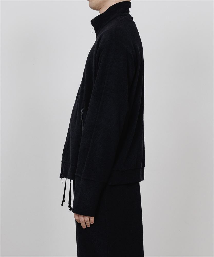 TRACK JACKET SUPER140s WASHABLE WOOL PILE KNIT