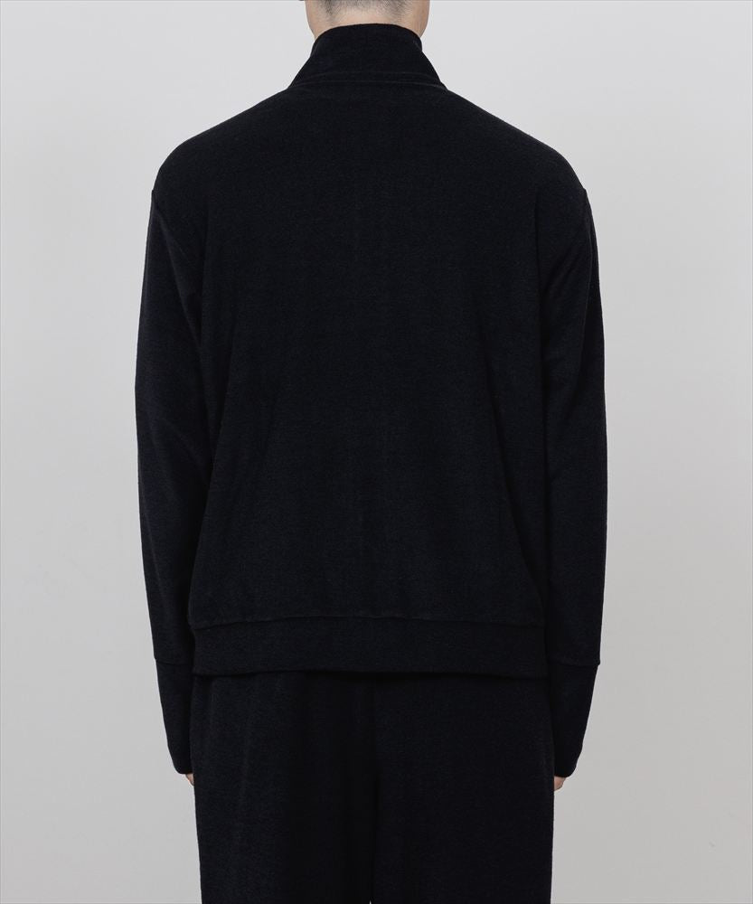 TRACK JACKET SUPER140s WASHABLE WOOL PILE KNIT