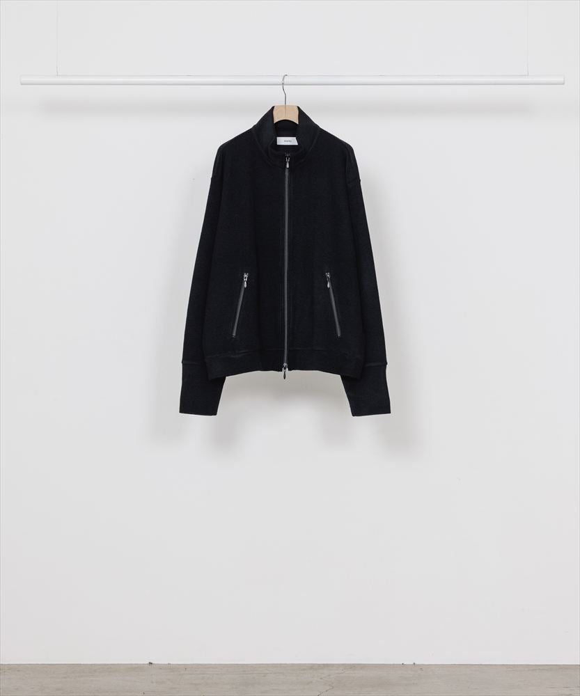 TRACK JACKET SUPER140s WASHABLE WOOL PILE KNIT