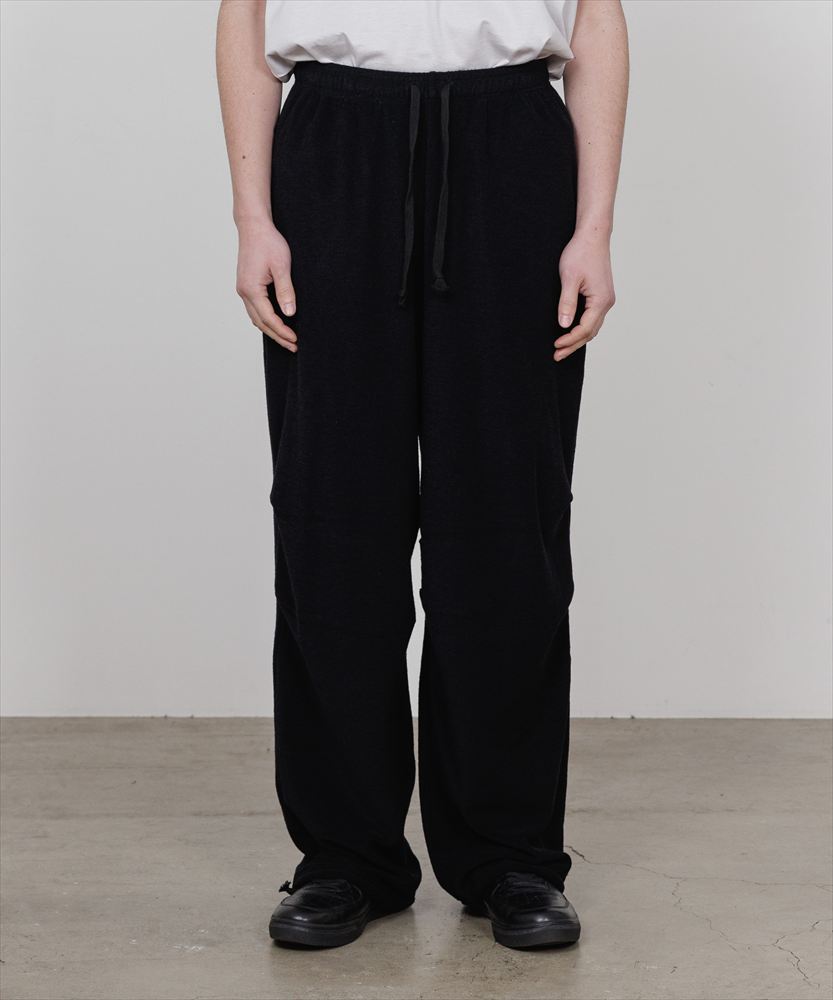 TUCKED KNEE TRAINING PANTS SUPER140s WASHABLE WOOL PILE KNIT