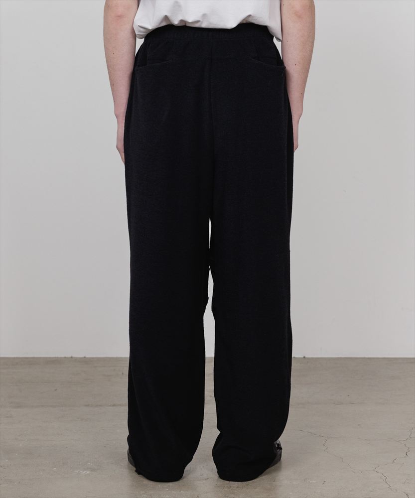 TUCKED KNEE TRAINING PANTS SUPER140s WASHABLE WOOL PILE KNIT