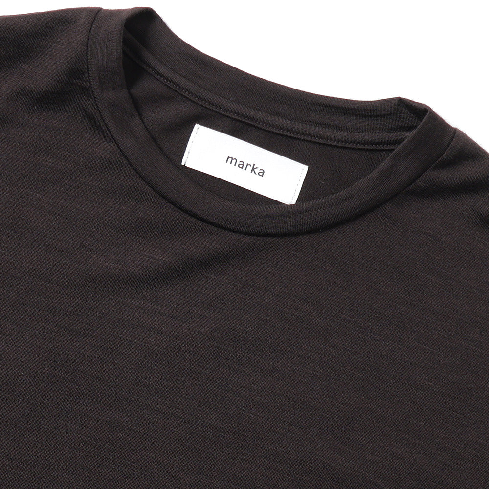 CREW NECK L/S TEE SUPER100s WASHABLE WOOL JERSEY