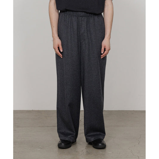  WIDE CYLINDER FIT EASY PANTS WOOL SILK CASHMERE BEAVER  