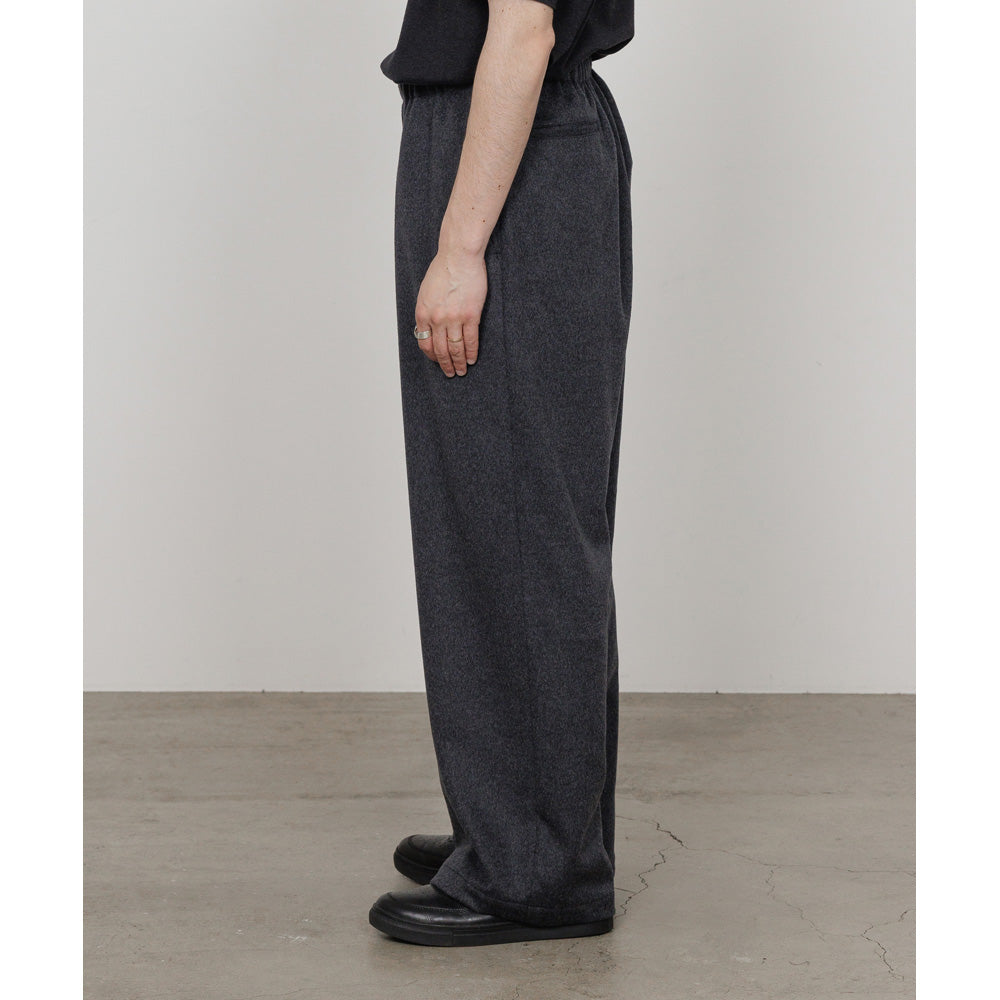 WIDE CYLINDER FIT EASY PANTS WOOL SILK CASHMERE BEAVER