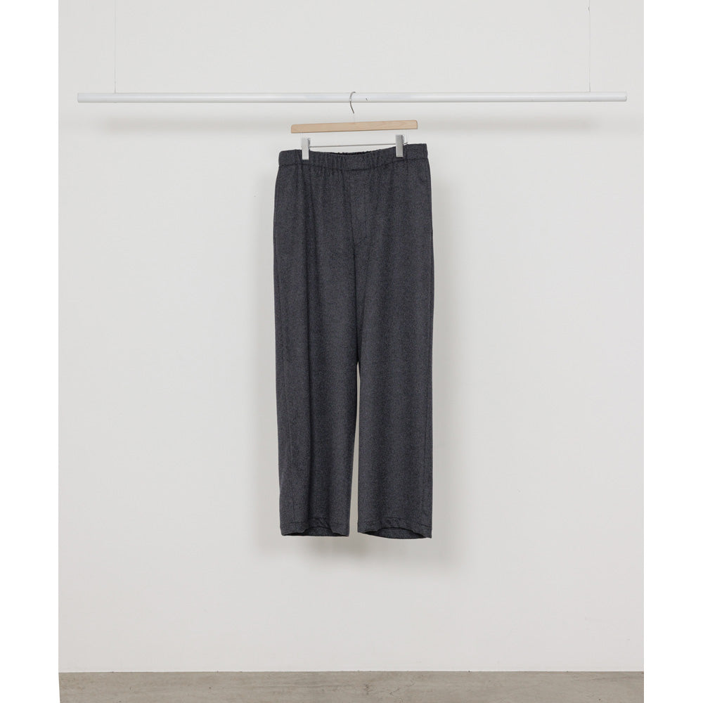 WIDE CYLINDER FIT EASY PANTS WOOL SILK CASHMERE BEAVER