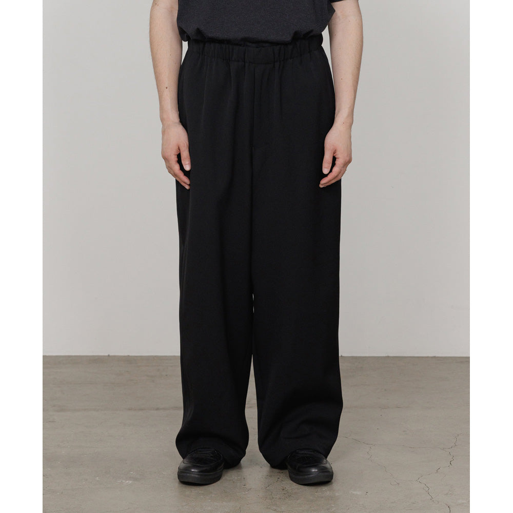 WIDE CYLINDER FIT EASY PANTS WOOL GABARDINE WASHER TUMBLER