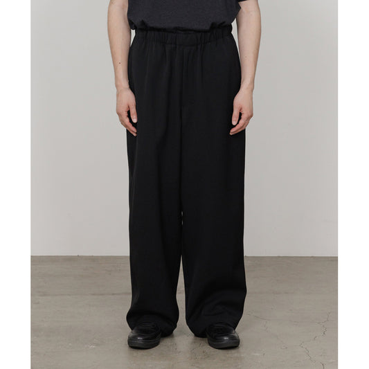  WIDE CYLINDER FIT EASY PANTS WOOL GABARDINE WASHER TUMBLER  