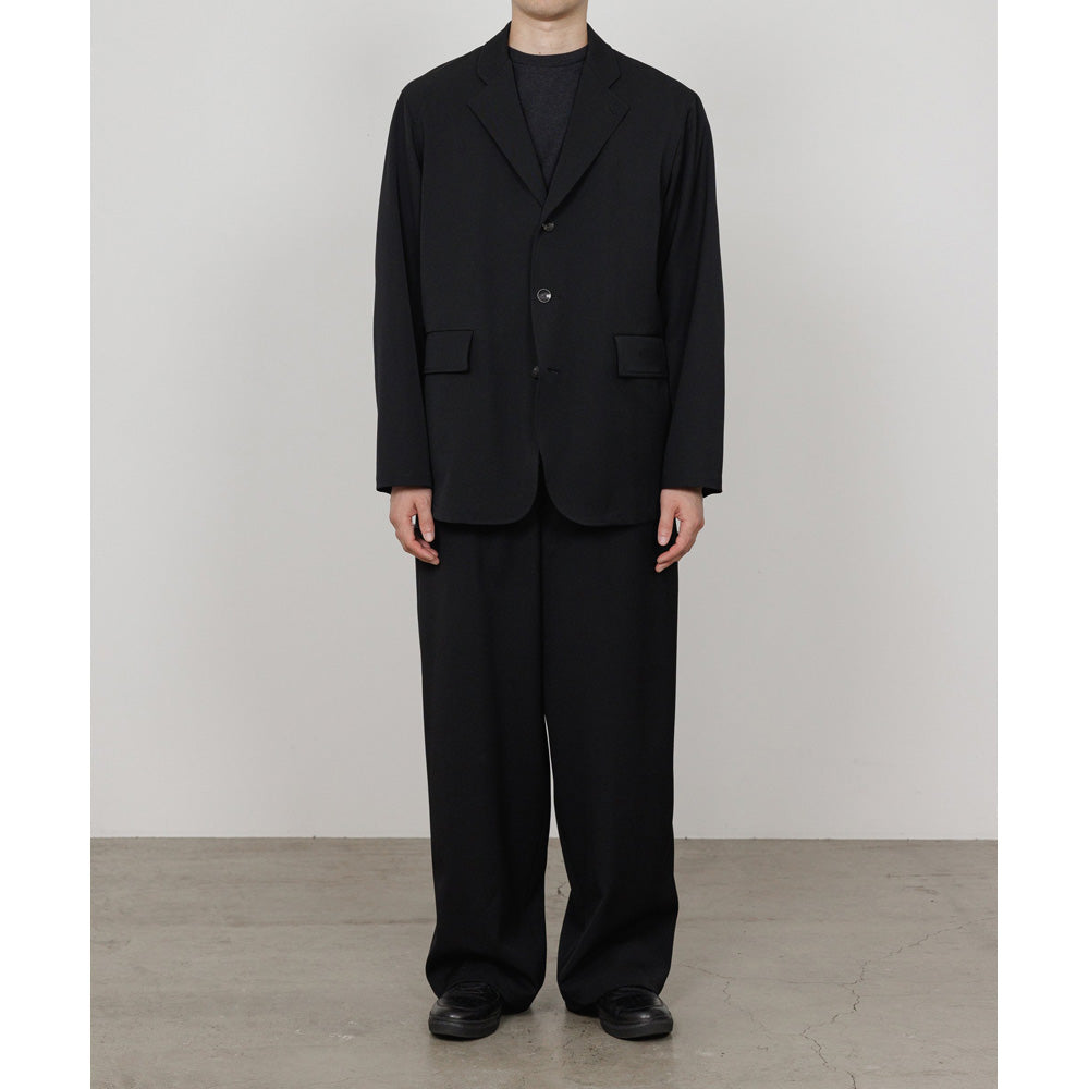 WIDE CYLINDER FIT EASY PANTS WOOL GABARDINE WASHER TUMBLER