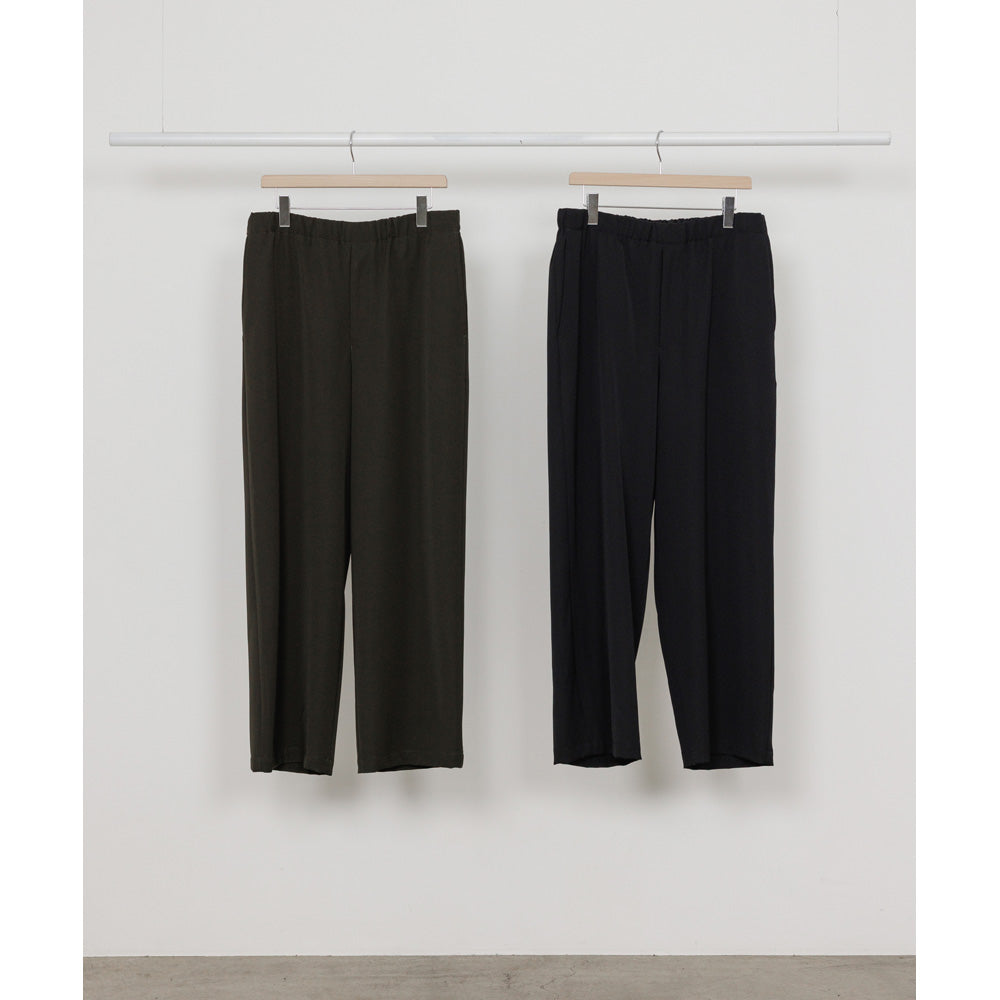 WIDE CYLINDER FIT EASY PANTS WOOL GABARDINE WASHER TUMBLER
