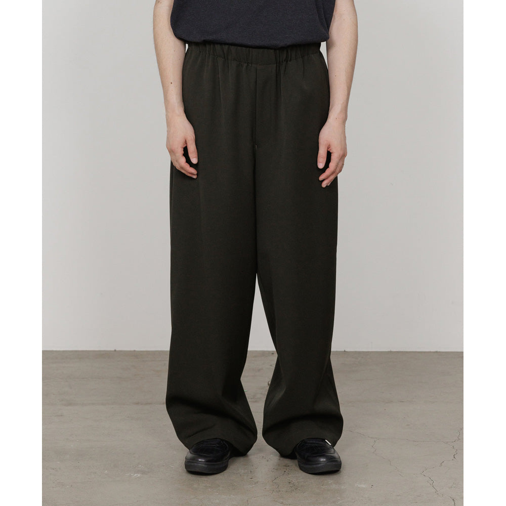 WIDE CYLINDER FIT EASY PANTS WOOL GABARDINE WASHER TUMBLER