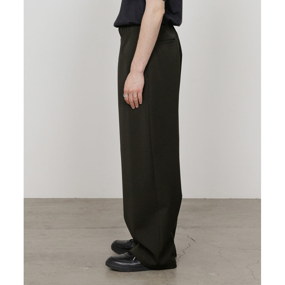 WIDE CYLINDER FIT EASY PANTS WOOL GABARDINE WASHER TUMBLER