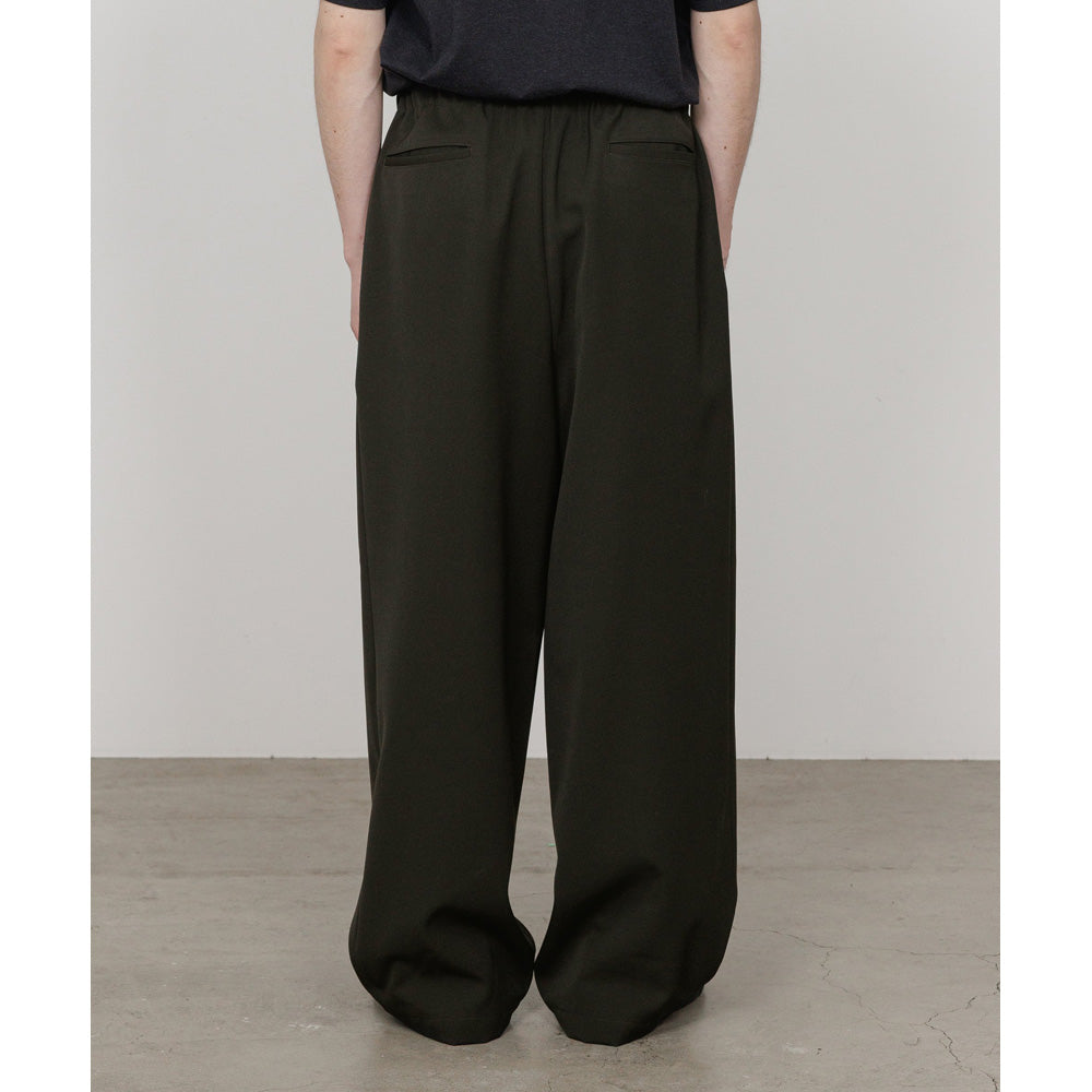 WIDE CYLINDER FIT EASY PANTS WOOL GABARDINE WASHER TUMBLER