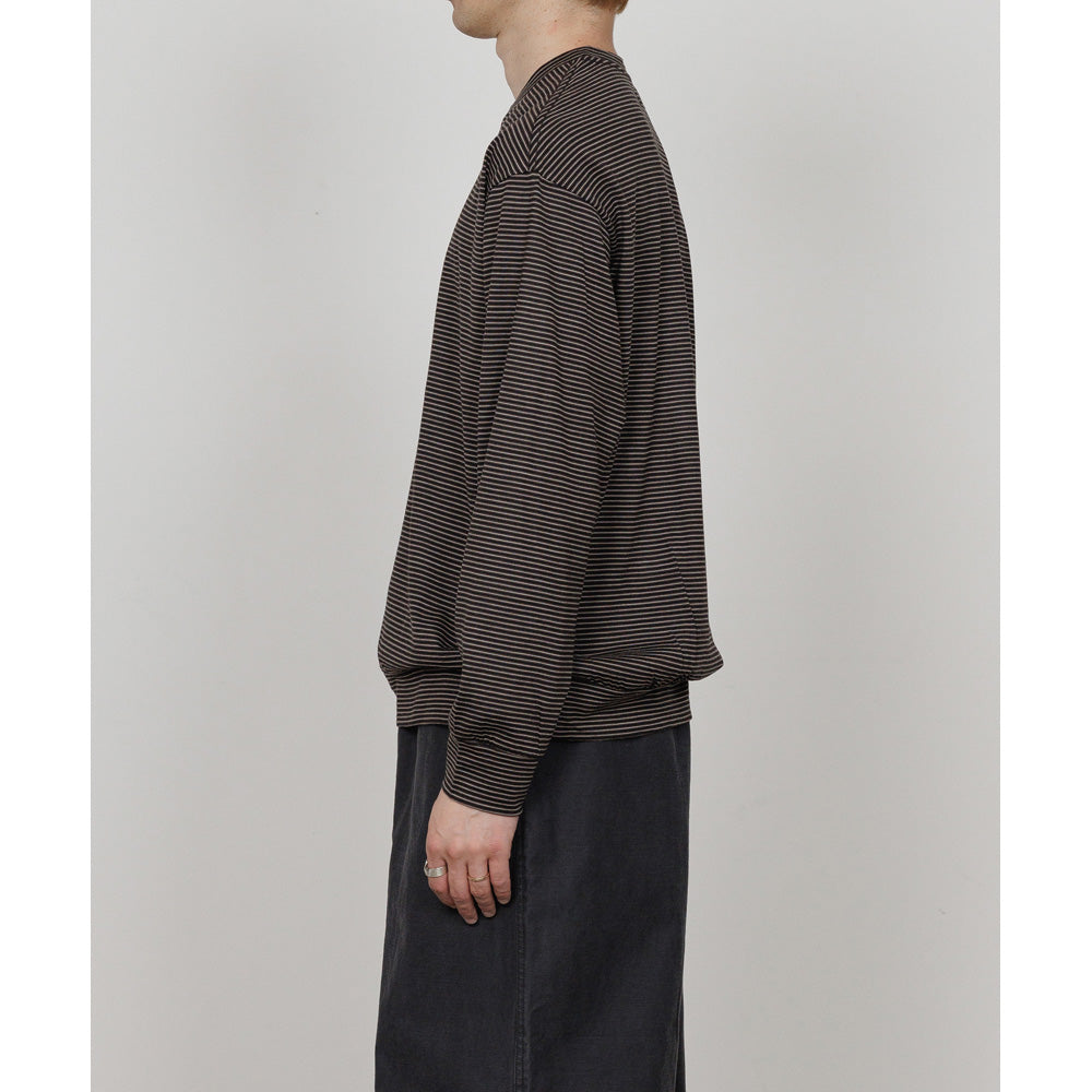 CREW NECK L/S TEE SUPER100s WASHABLE WOOL JERSEY