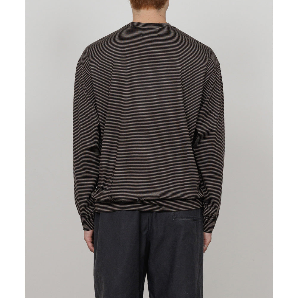 CREW NECK L/S TEE SUPER100s WASHABLE WOOL JERSEY
