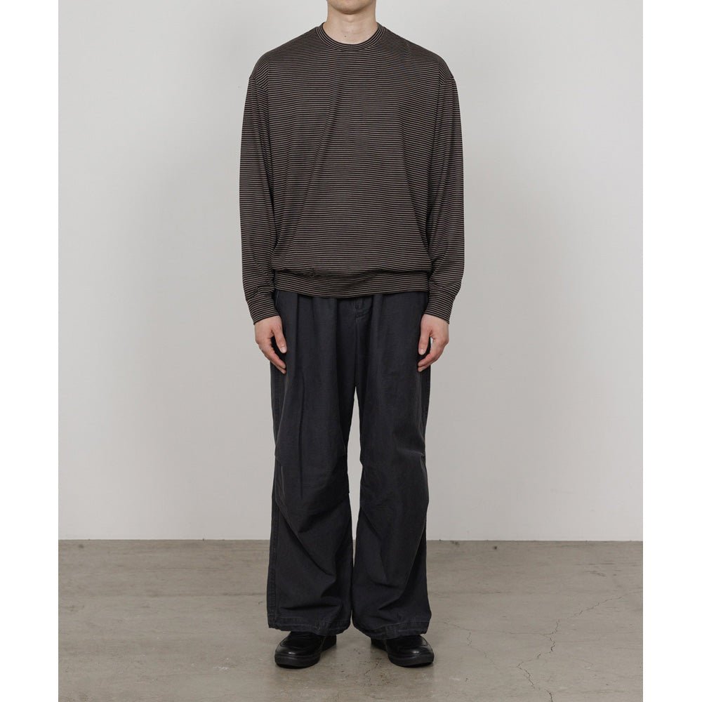 CREW NECK L/S TEE SUPER100s WASHABLE WOOL JERSEY