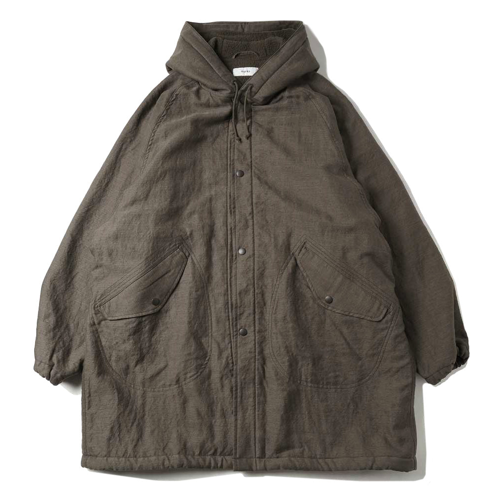 MILITARY PARKA WOOL LINEN MOLESKIN