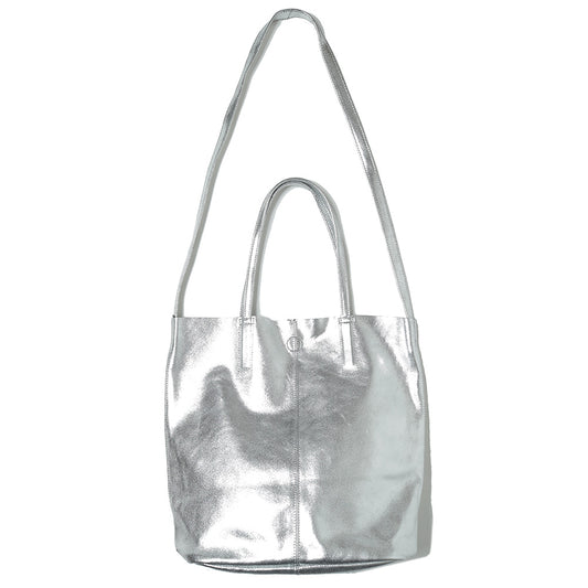  3WAY MEDIUM TOTE (L) (SILVER)  