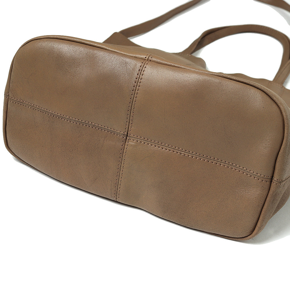 3WAY MEDIUM TOTE (S) (CAMEL)