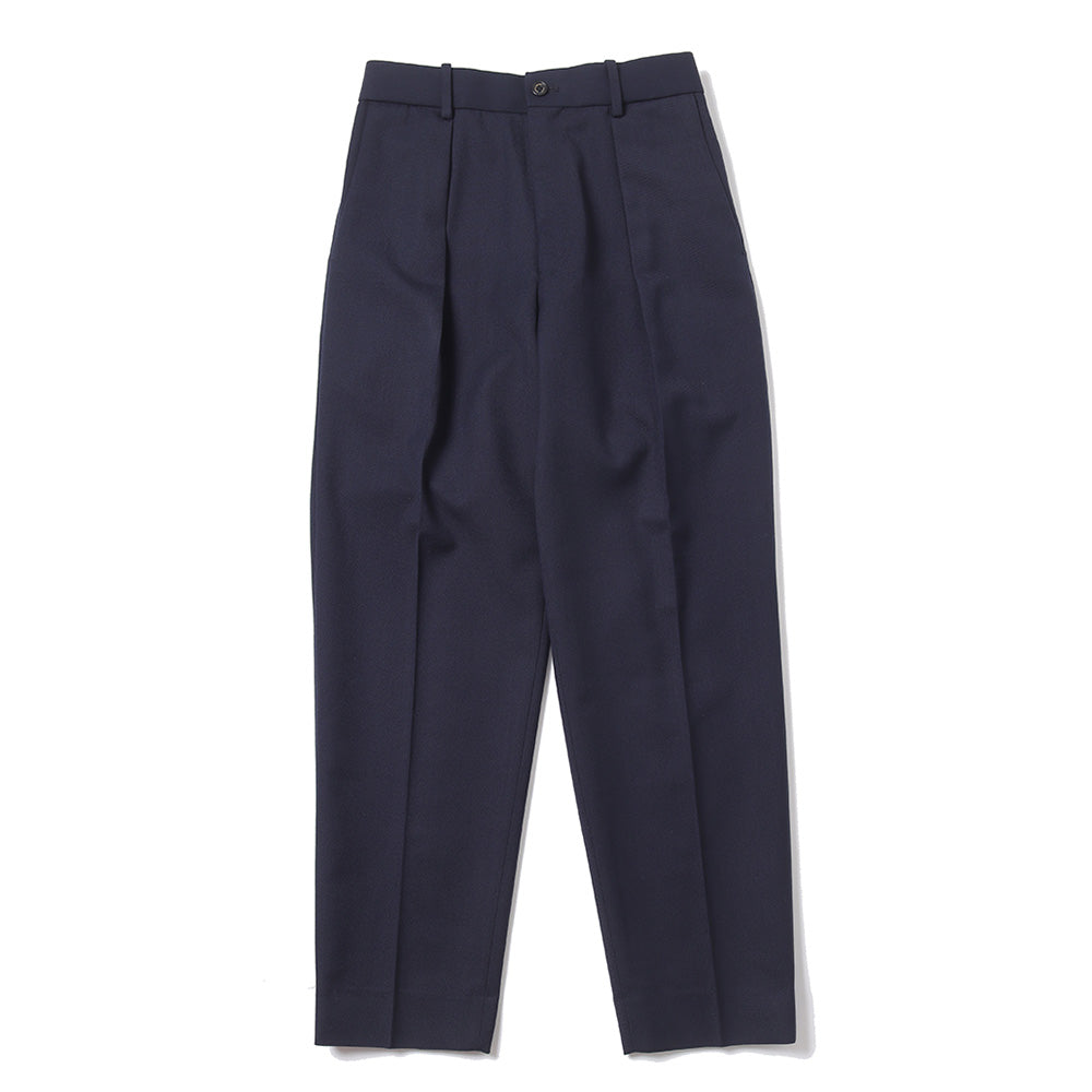 FRONT PLEATS PEGTOP TROUSERS ORGANIC WOOL SURVIVAL CLOTH