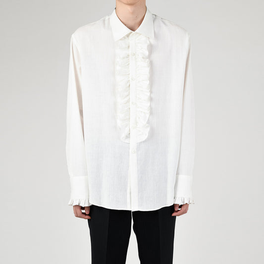  KHADI CALICO FRILL SHIRT  